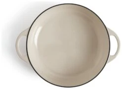 Habitat 4 Litre Cast Iron Shallow Casserole Dish - Cream -Habitat Store 9448137 R Z003A