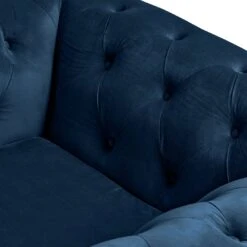 Habitat Chesterfield Velvet Armchair - Blue 17 Habitat Chesterfield Velvet Armchair - Blue -Habitat Store 9449325 R Z005A