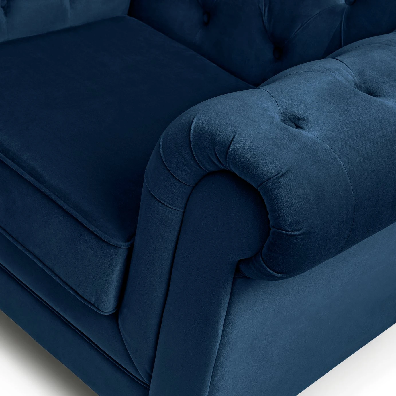 Habitat Chesterfield Velvet Armchair - Blue 9 Habitat Chesterfield Velvet Armchair - Blue - Image 9