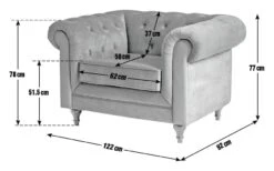 Habitat Chesterfield Velvet Armchair - Blue 19 Habitat Chesterfield Velvet Armchair - Blue -Habitat Store 9449325 R Z020A