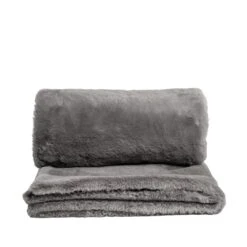 Habitat Faux Fur Plain Throw - Grey - 125x150cm 6 Habitat Faux Fur Plain Throw - Grey - 125x150cm -Habitat Store 9454365 R Z002A