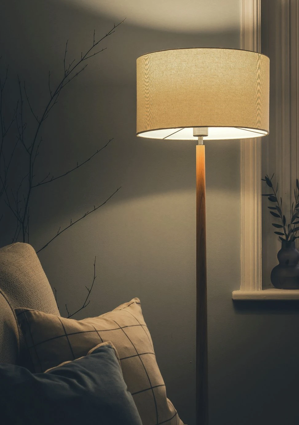 Habitat Pole Floor Lamp Base Only - Oak 3 Habitat Pole Floor Lamp Base Only - Oak - Image 3