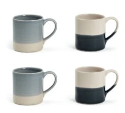 Habitat Artisan Set Of 4 Mugs - Blue