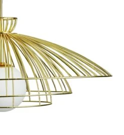 Habitat Kiso Opal 3 Tier Pendant Shade - Brass -Habitat Store 9474864 R Z003A