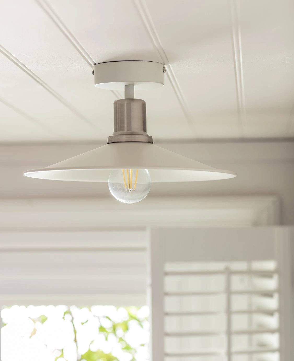 Habitat Pixie Flush To Ceiling Light - Off White 5 Habitat Pixie Flush To Ceiling Light - Off White - Image 5