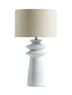 Habitat Astraeus Ceramic Table Lamp - White & Cream 17 Habitat Astraeus Ceramic Table Lamp - White & Cream -Habitat Store 9481307 R Z007A