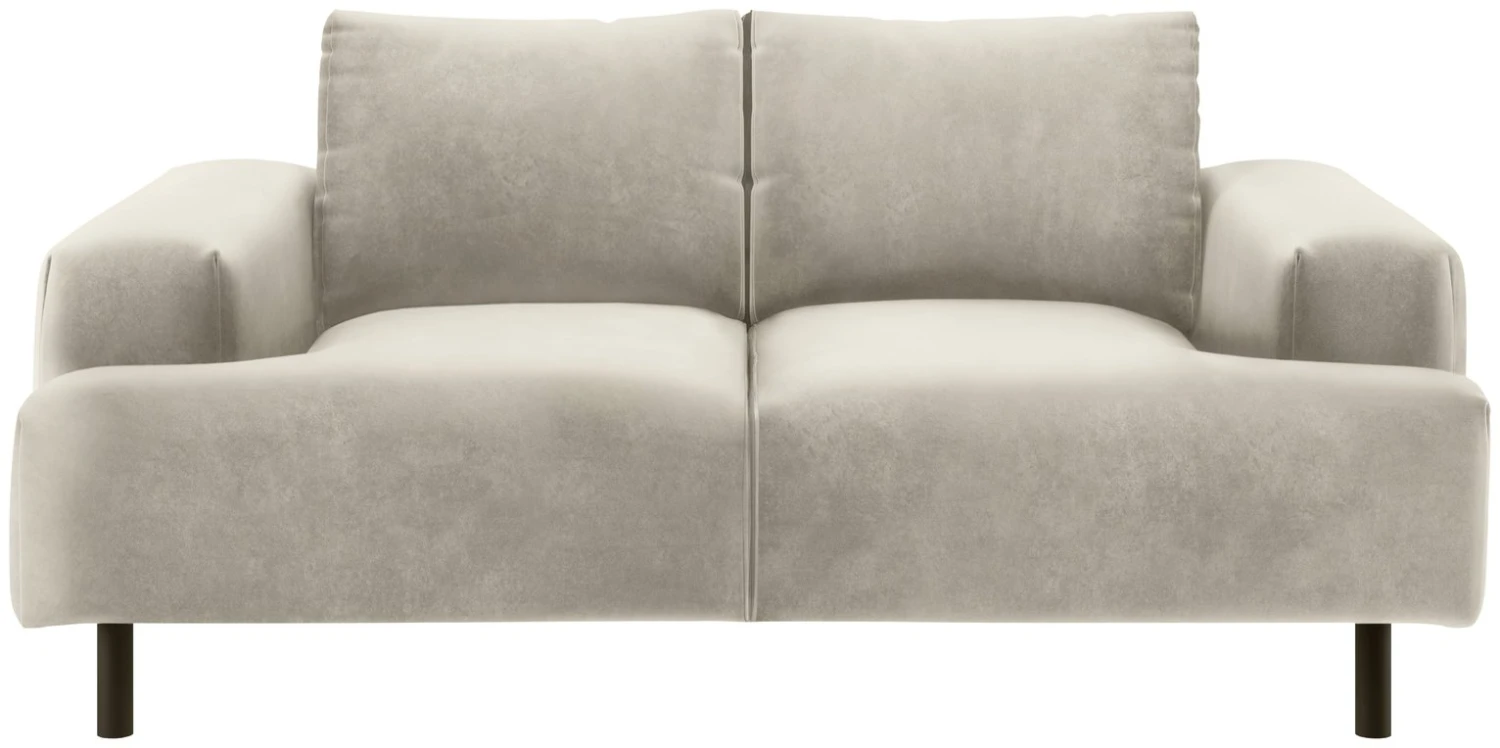 Habitat Julien Velvet 2 Seater Sofa - Natural 1 Habitat Julien Velvet 2 Seater Sofa - Natural