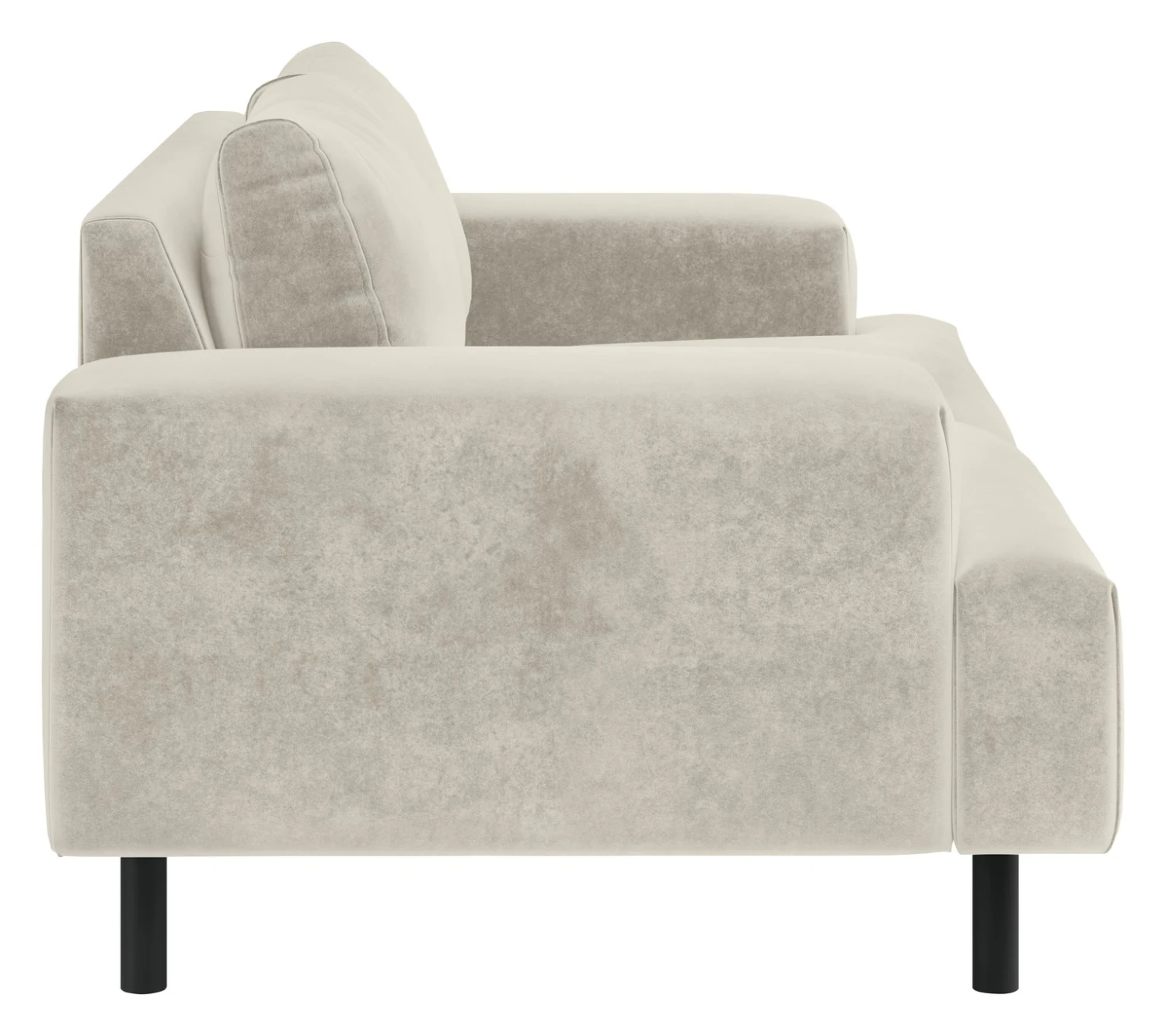 Habitat Julien Velvet 2 Seater Sofa - Natural 4 Habitat Julien Velvet 2 Seater Sofa - Natural - Image 4