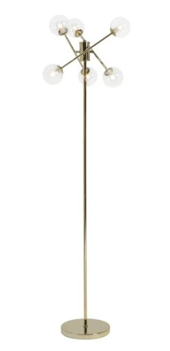 Habitat Glam 6 Light Glass Floor Lamp – Gold -Habitat Store 9487916 R Z008A