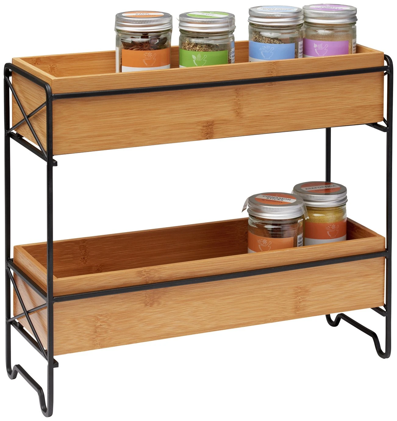 Habitat Bamboo Wood Spice Rack 2 Habitat Bamboo Wood Spice Rack - Image 2