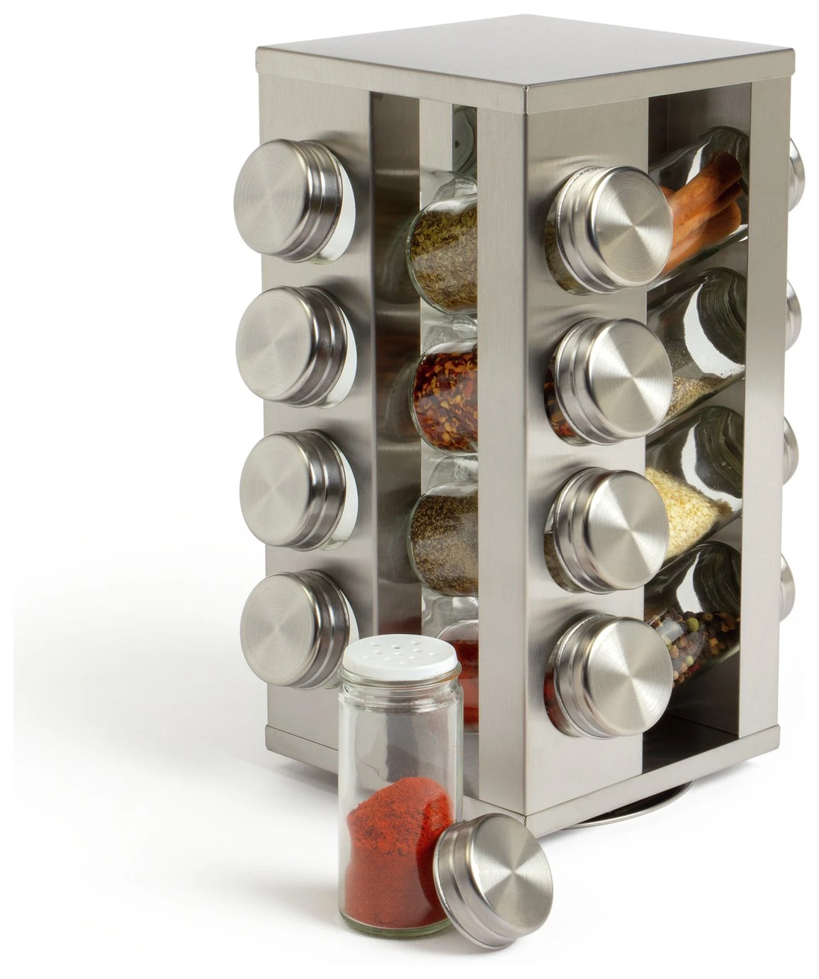 Habitat 16 Jar Stainless Steel Revolving Spice Rack 4 Habitat 16 Jar Stainless Steel Revolving Spice Rack - Image 4