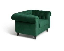 Habitat Chesterfield Velvet Armchair - Green 14 Habitat Chesterfield Velvet Armchair - Green -Habitat Store 9491641 R Z004A