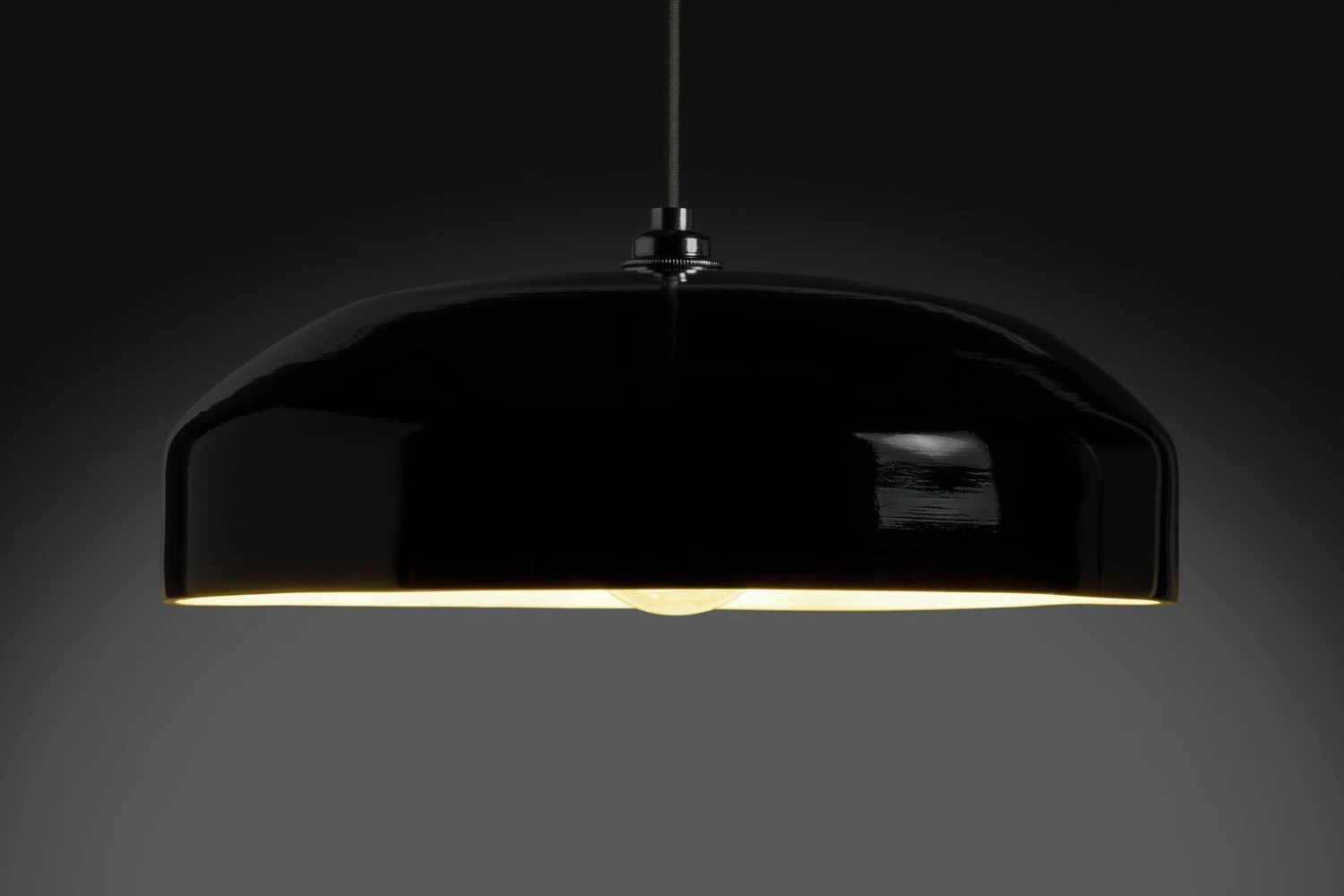 Habitat Abaya Spun Bamboo Pendant Shade - Black 2 Habitat Abaya Spun Bamboo Pendant Shade - Black - Image 2