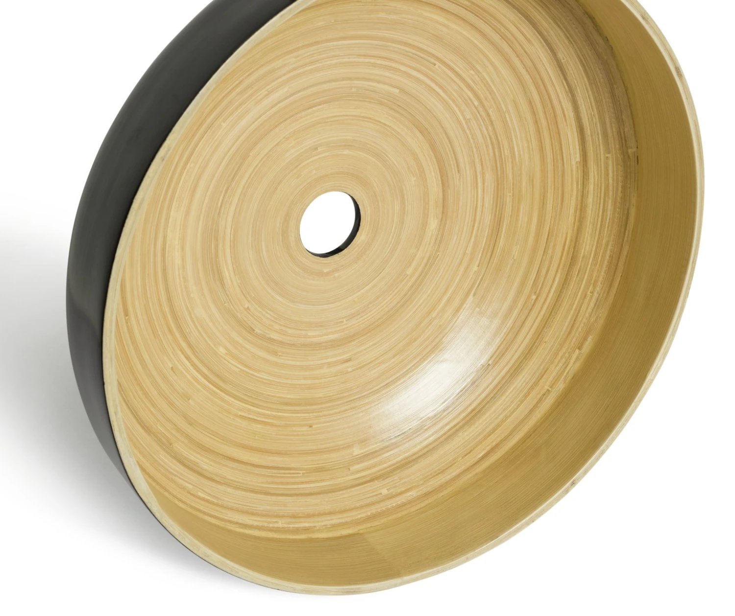 Habitat Abaya Spun Bamboo Pendant Shade - Black 4 Habitat Abaya Spun Bamboo Pendant Shade - Black - Image 4