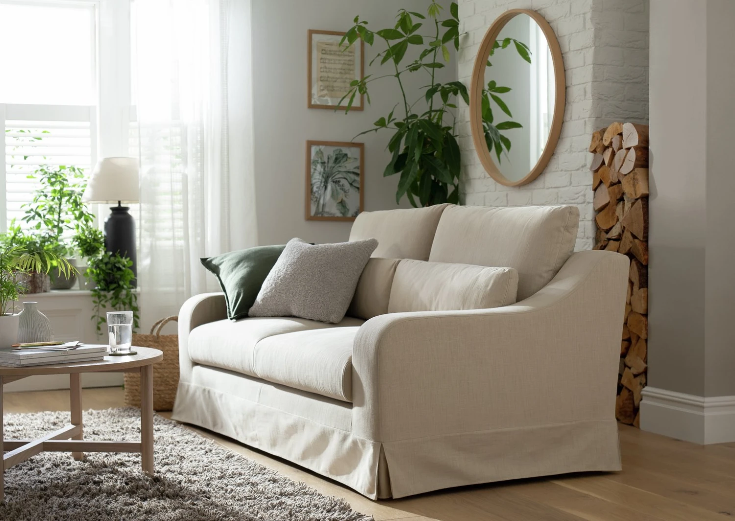 Habitat Odin Fabric 2 Seater Sofa - Natural 3 Habitat Odin Fabric 2 Seater Sofa - Natural - Image 3