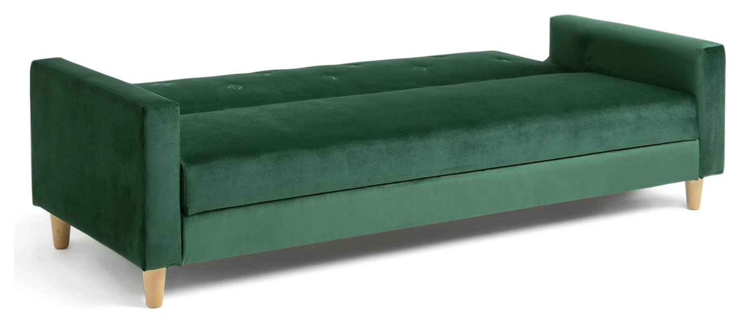 Habitat Brooks Clic Clac Storage Fabric Sofa Bed - Green 6 Habitat Brooks Clic Clac Storage Fabric Sofa Bed - Green - Image 6