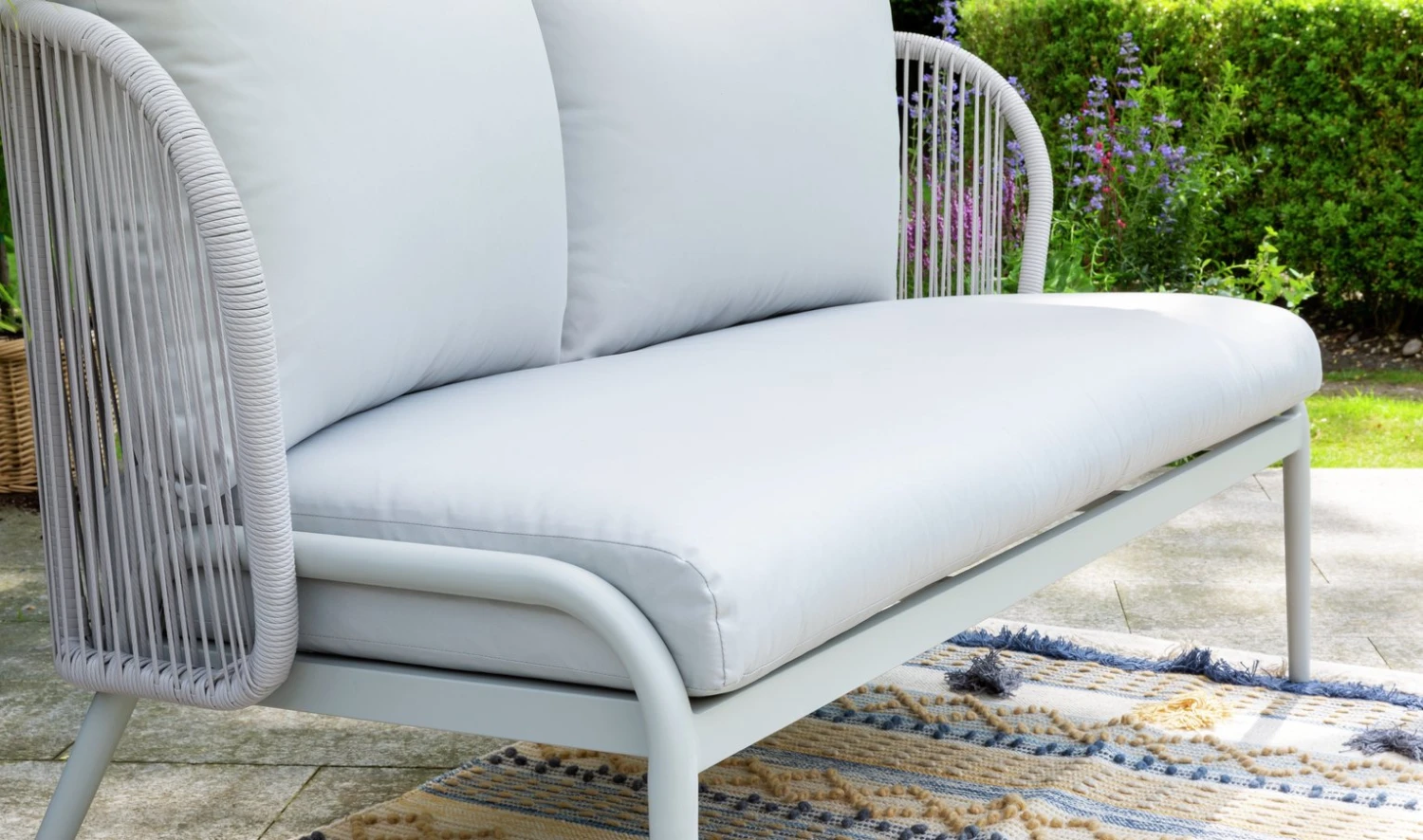 Habitat Riya 4 Seater Cane Effect Garden Sofa Set-Light Grey 7 Habitat Riya 4 Seater Cane Effect Garden Sofa Set-Light Grey - Image 7