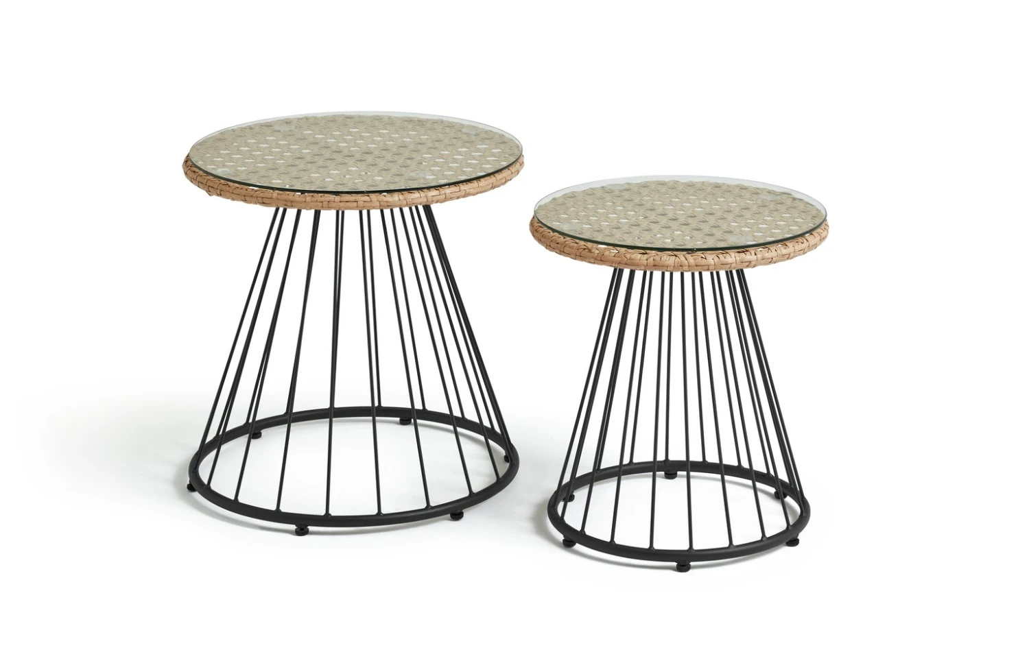 Habitat Noah 4 Seater Metal Garden Sofa Set - Black & Oak 4 Habitat Noah 4 Seater Metal Garden Sofa Set - Black & Oak - Image 4