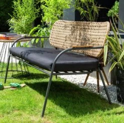 Habitat Noah 4 Seater Metal Garden Sofa Set - Black & Oak 20 Habitat Noah 4 Seater Metal Garden Sofa Set - Black & Oak -Habitat Store 9507092 R Z002C