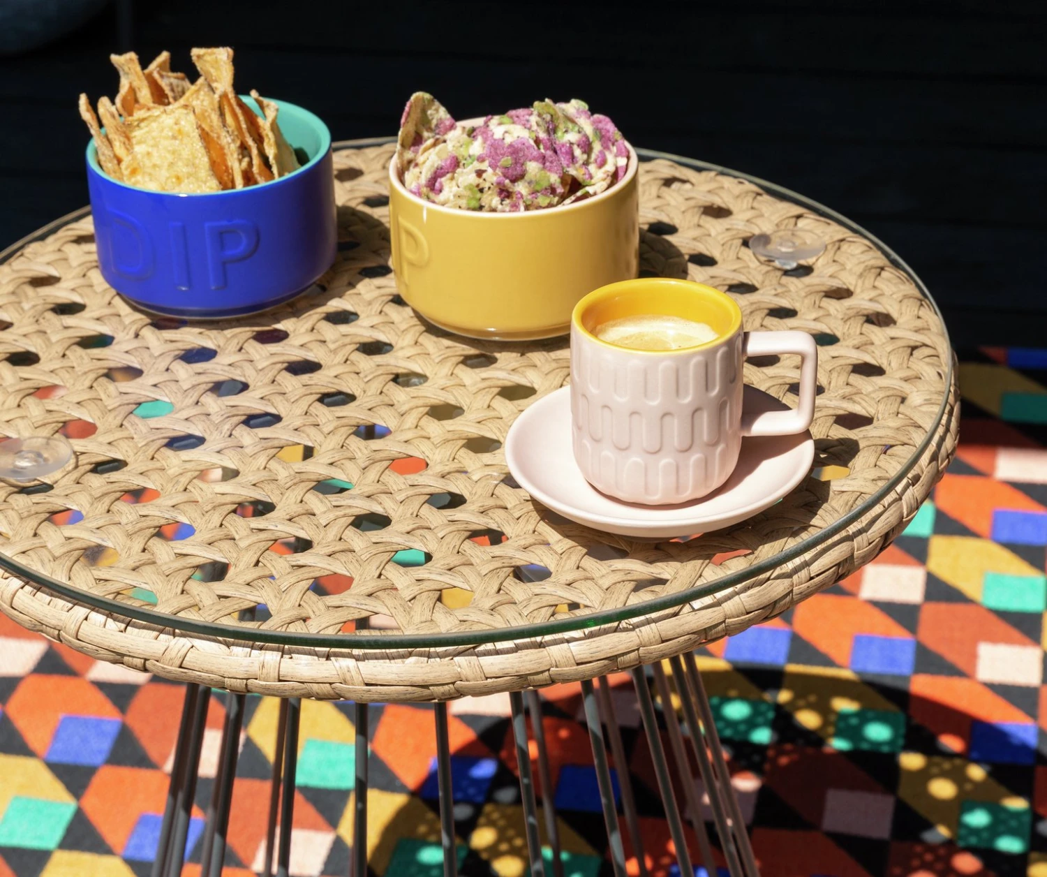 Habitat Noah 4 Seater Metal Garden Sofa Set - Black & Oak 8 Habitat Noah 4 Seater Metal Garden Sofa Set - Black & Oak - Image 8