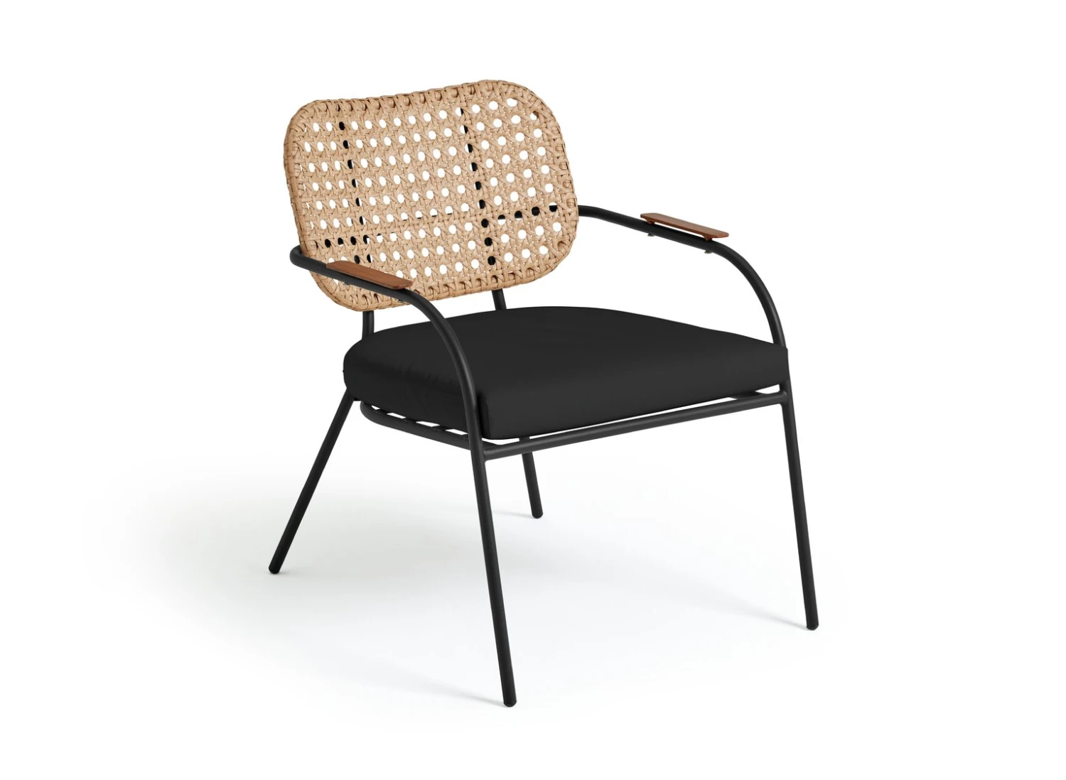 Habitat Noah 4 Seater Metal Garden Sofa Set - Black & Oak 6 Habitat Noah 4 Seater Metal Garden Sofa Set - Black & Oak - Image 6