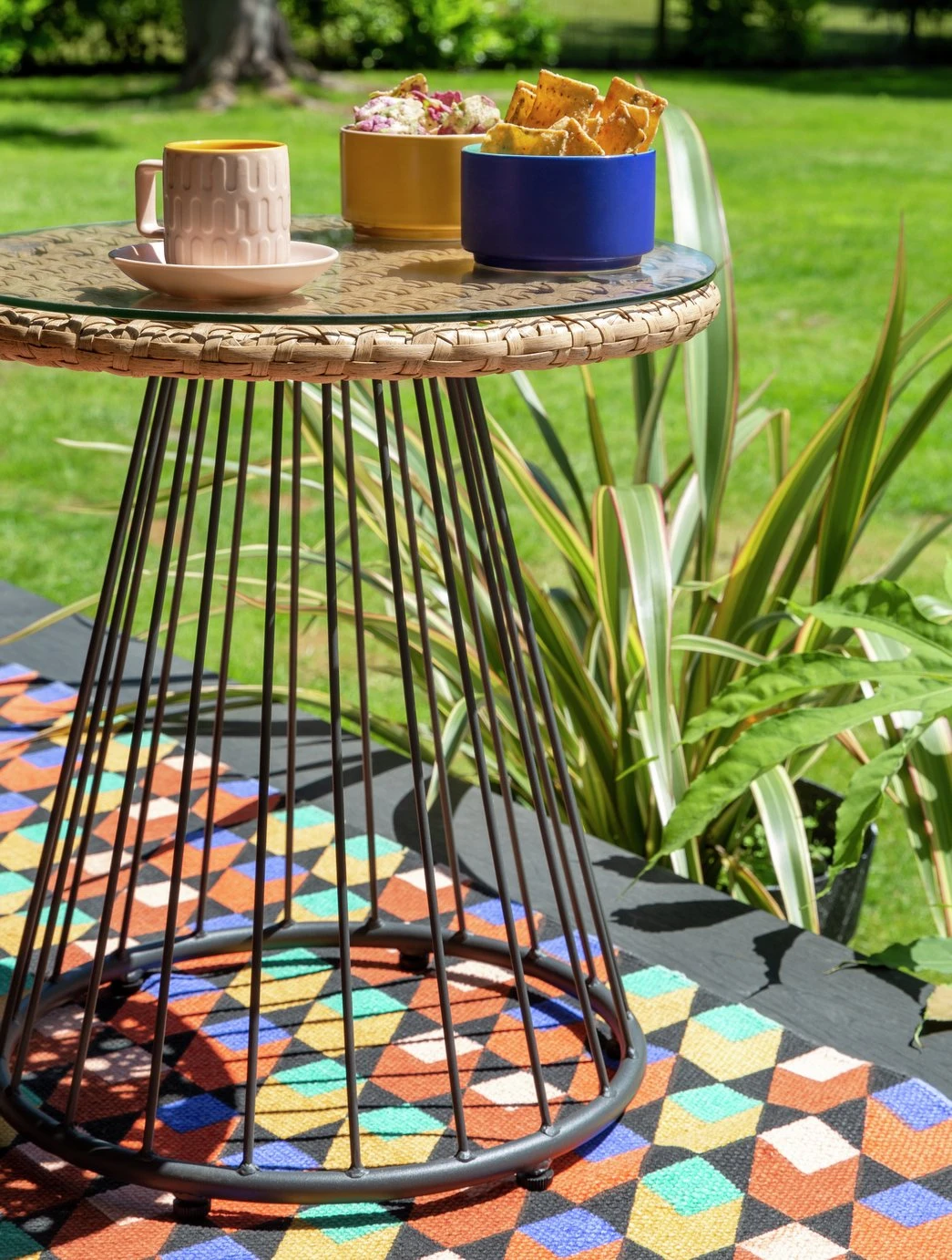 Habitat Noah 4 Seater Metal Garden Sofa Set - Black & Oak 13 Habitat Noah 4 Seater Metal Garden Sofa Set - Black & Oak - Image 13