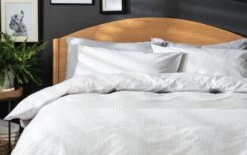 Habitat Stripe White & Grey Bedding Set - Single -Habitat Store 9507937 R Z004A
