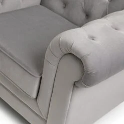 Habitat Chesterfield Velvet Armchair - Light Grey 15 Habitat Chesterfield Velvet Armchair - Light Grey -Habitat Store 9513402 R Z006A