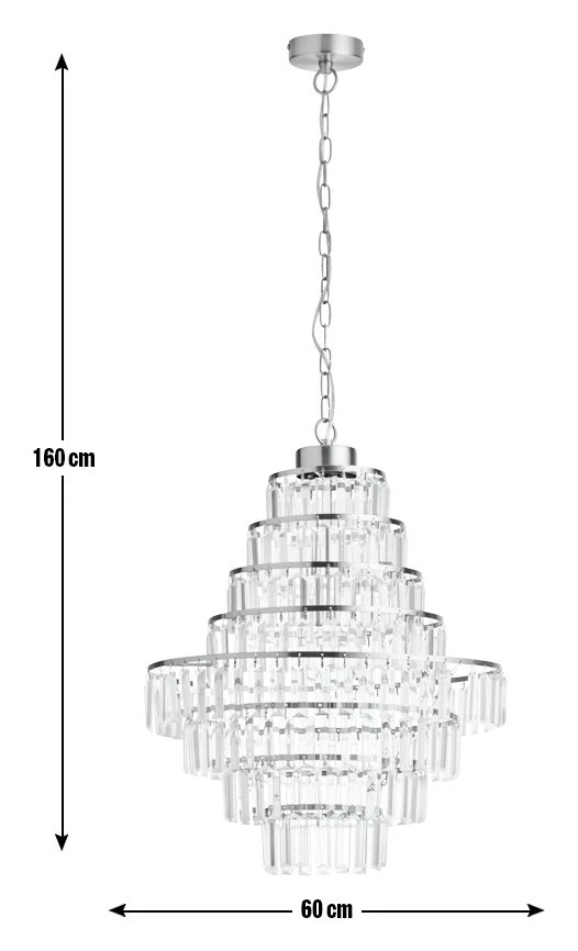 Habitat Presley Glass 8 Tier Chandelier - Brass 3 Habitat Presley Glass 8 Tier Chandelier - Brass - Image 3