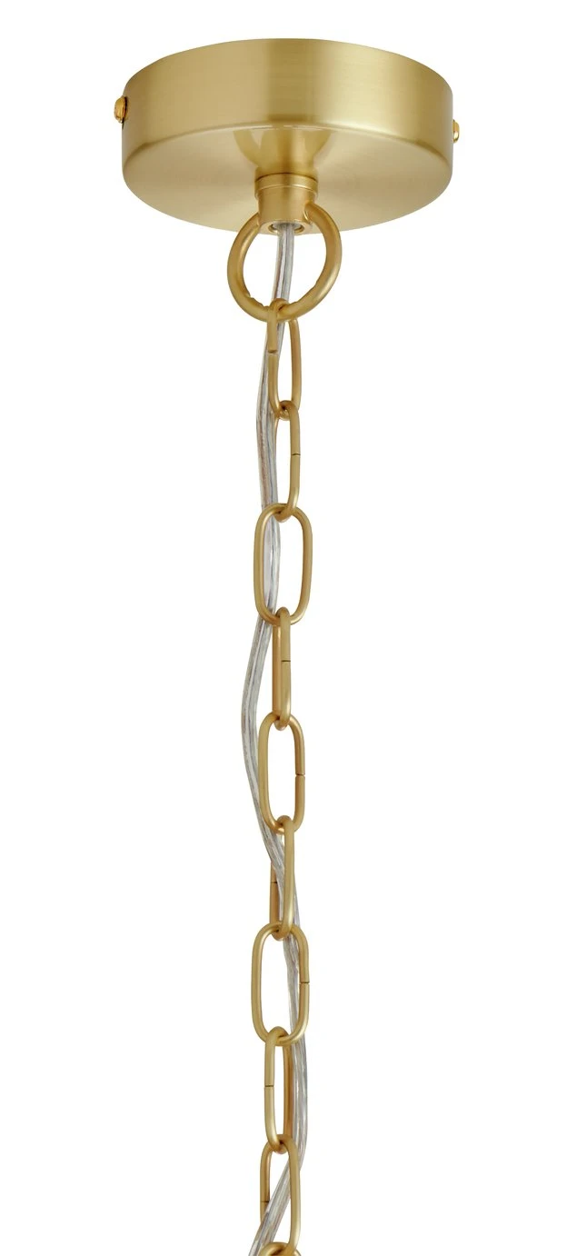 Habitat Presley Glass 8 Tier Chandelier - Brass 5 Habitat Presley Glass 8 Tier Chandelier - Brass - Image 5