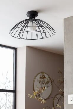 Habitat Kiso 2 Tier Opal Flush To Ceiling Light - Black -Habitat Store 9516241 R Z002C