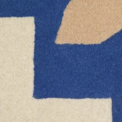 Habitat Arch Palm Wool Rug - Cream & Blue - 120x170cm 7 Habitat Arch Palm Wool Rug - Cream & Blue - 120x170cm -Habitat Store 9516344 R B001
