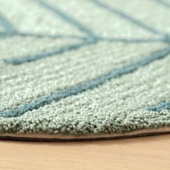 Habitat Kids Leaf Shaped Rug - Green - 80x110cm -Habitat Store 9517367 R Z002C