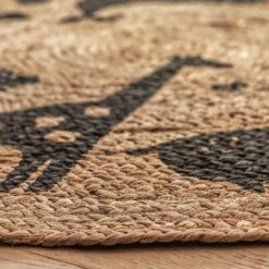 Habitat Kids Animal Abstract Jute Circle Rug - Natural -Habitat Store 9517374 R Z002C