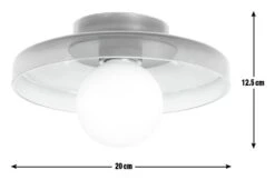 Habitat Jonna Bathroom Flush Ceiling Light -Dark Blue &Glass -Habitat Store 9518799 R E001