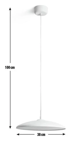 Habitat Pavo Metal LED Pendant Light - White -Habitat Store 9518971 R E001