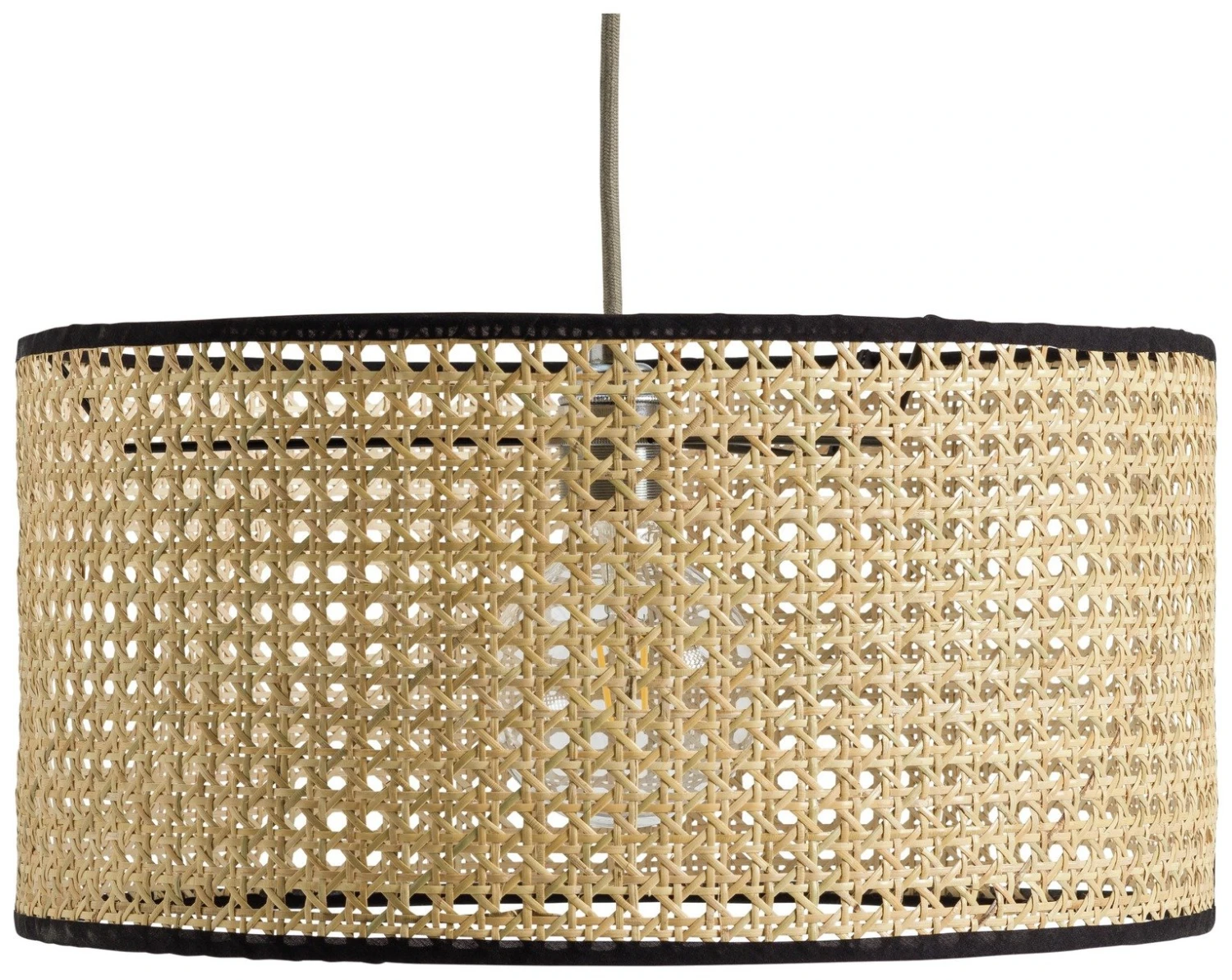 Habitat Ashi Rattan 40cm Shade - Natural & Black 4 Habitat Ashi Rattan 40cm Shade - Natural & Black - Image 4