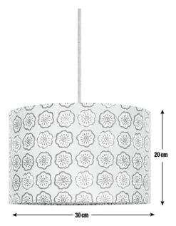 Habitat Country Floral Printed 30cm Drum Shade - Grey 9 Habitat Country Floral Printed 30cm Drum Shade - Grey -Habitat Store 9521322 R E001