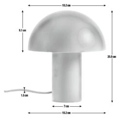 Habitat Ngami Mushroom Aluminium LED Touch Table Lamp - Blue 17 Habitat Ngami Mushroom Aluminium LED Touch Table Lamp - Blue -Habitat Store 9521535 R E001