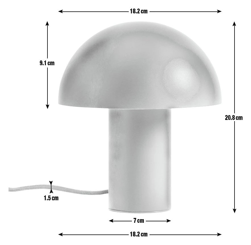 Habitat Ngami Mushroom Aluminium LED Touch Table Lamp - Blue 9 Habitat Ngami Mushroom Aluminium LED Touch Table Lamp - Blue - Image 9