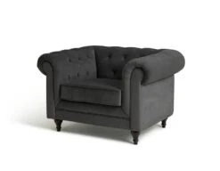 Habitat Chesterfield Velvet Armchair - Charcoal 11 Habitat Chesterfield Velvet Armchair - Charcoal -Habitat Store 9522929 R Z002A