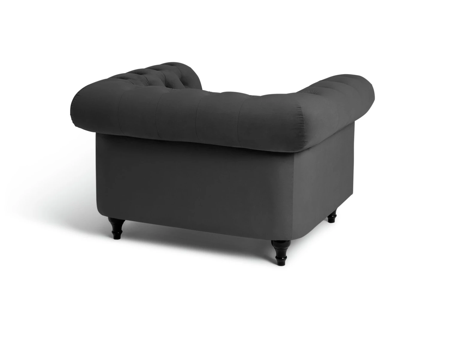Habitat Chesterfield Velvet Armchair - Charcoal 4 Habitat Chesterfield Velvet Armchair - Charcoal - Image 4