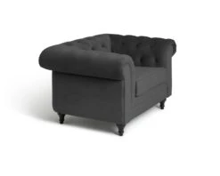Habitat Chesterfield Velvet Armchair - Charcoal 14 Habitat Chesterfield Velvet Armchair - Charcoal -Habitat Store 9522929 R Z004A