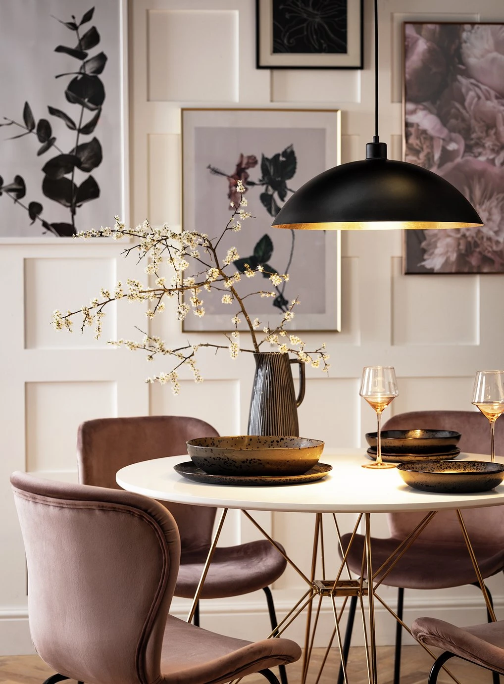 Habitat Yuno Leaf Pendant Shade - Black And Gold 1 Habitat Yuno Leaf Pendant Shade - Black And Gold