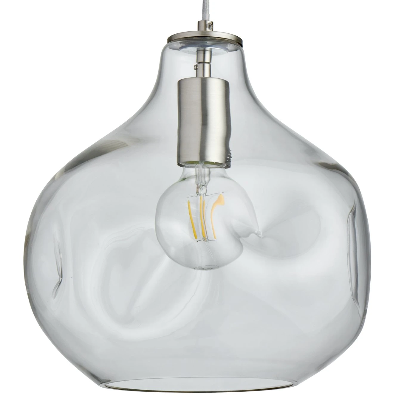 Habitat Ori Dimple Glass Pendant - Clear 3 Habitat Ori Dimple Glass Pendant - Clear - Image 3