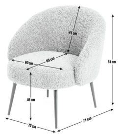 Habitat Ash Boucle Accent Chair - Cream 13 Habitat Ash Boucle Accent Chair - Cream -Habitat Store 9525380 R E001