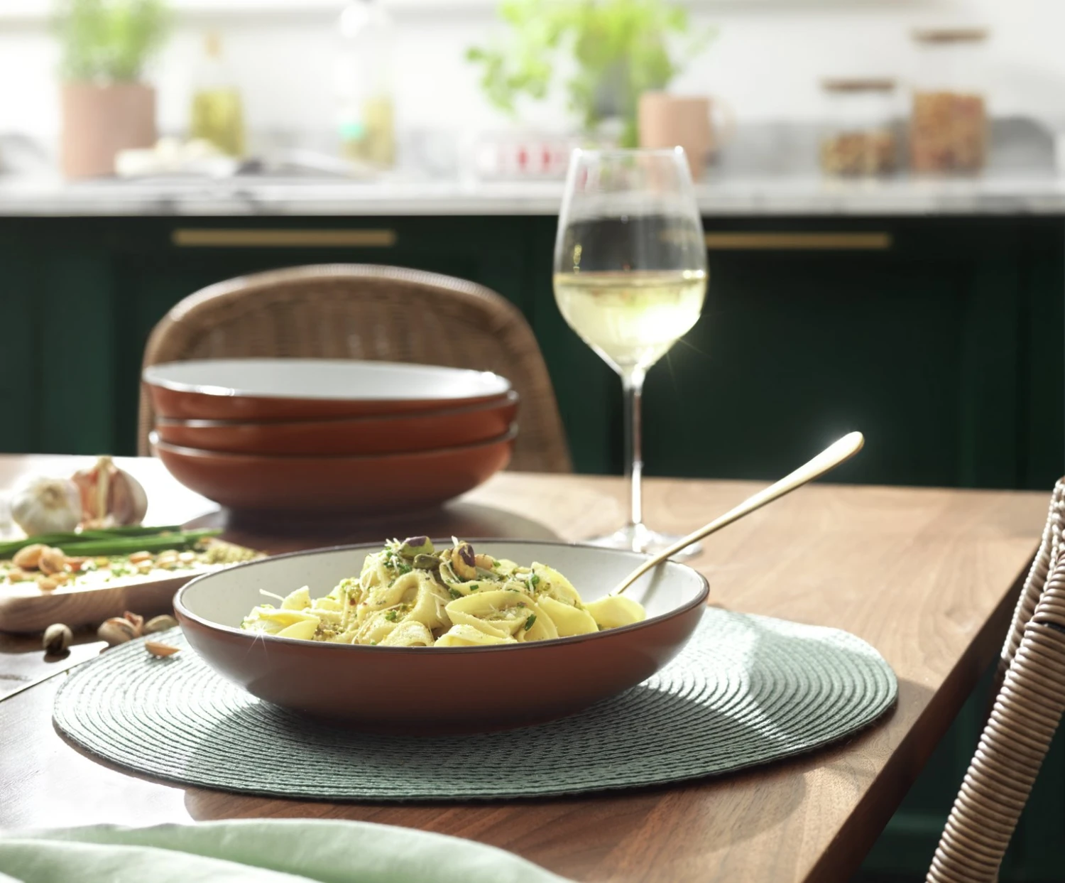 Habitat Speckle 4 Piece Stoneware Pasta Bowl - Rust 2 Habitat Speckle 4 Piece Stoneware Pasta Bowl - Rust - Image 2