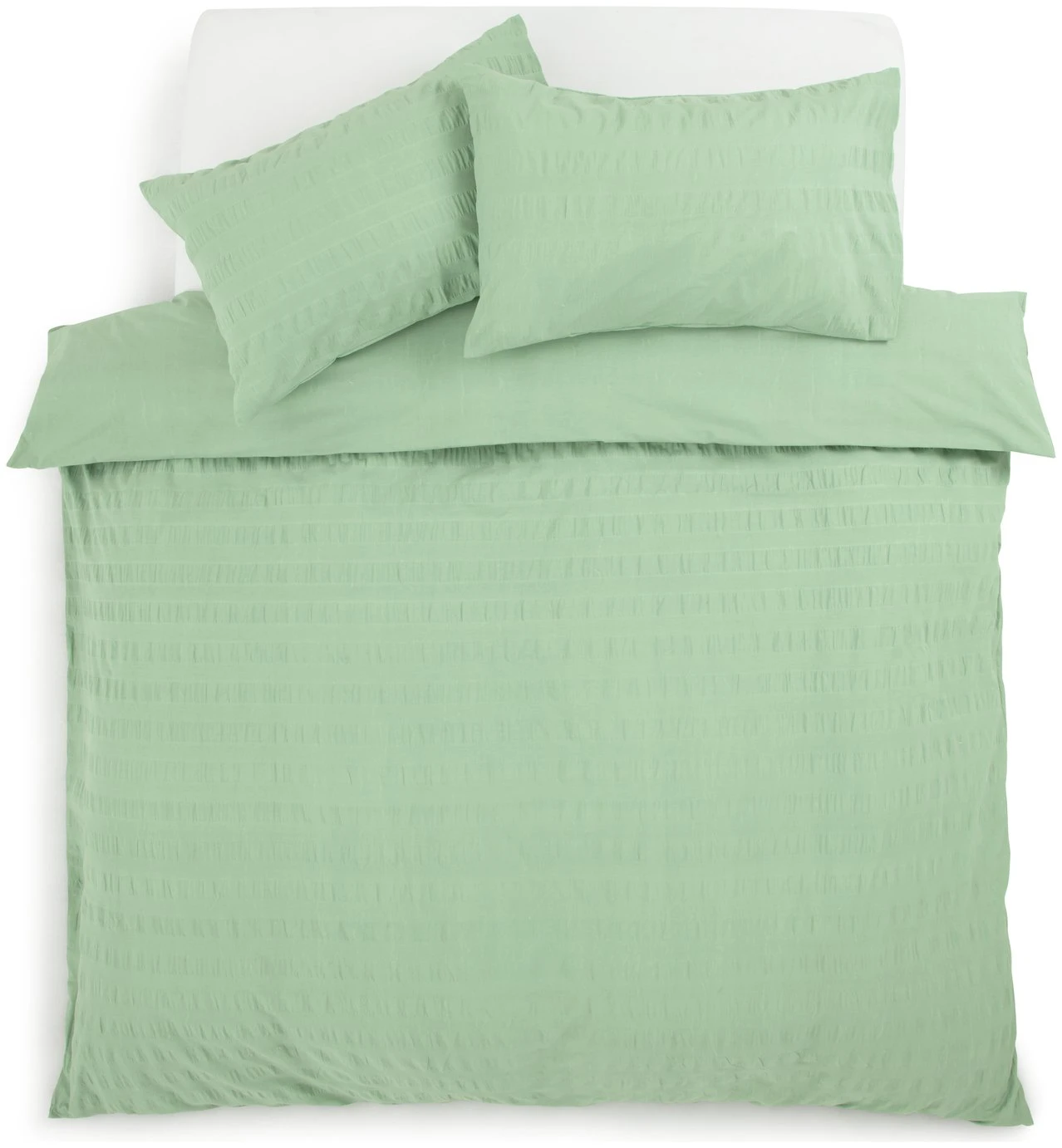 Habitat Reset Seersucker Sage Green Bedding Set - Single 3 Habitat Reset Seersucker Sage Green Bedding Set - Single - Image 3