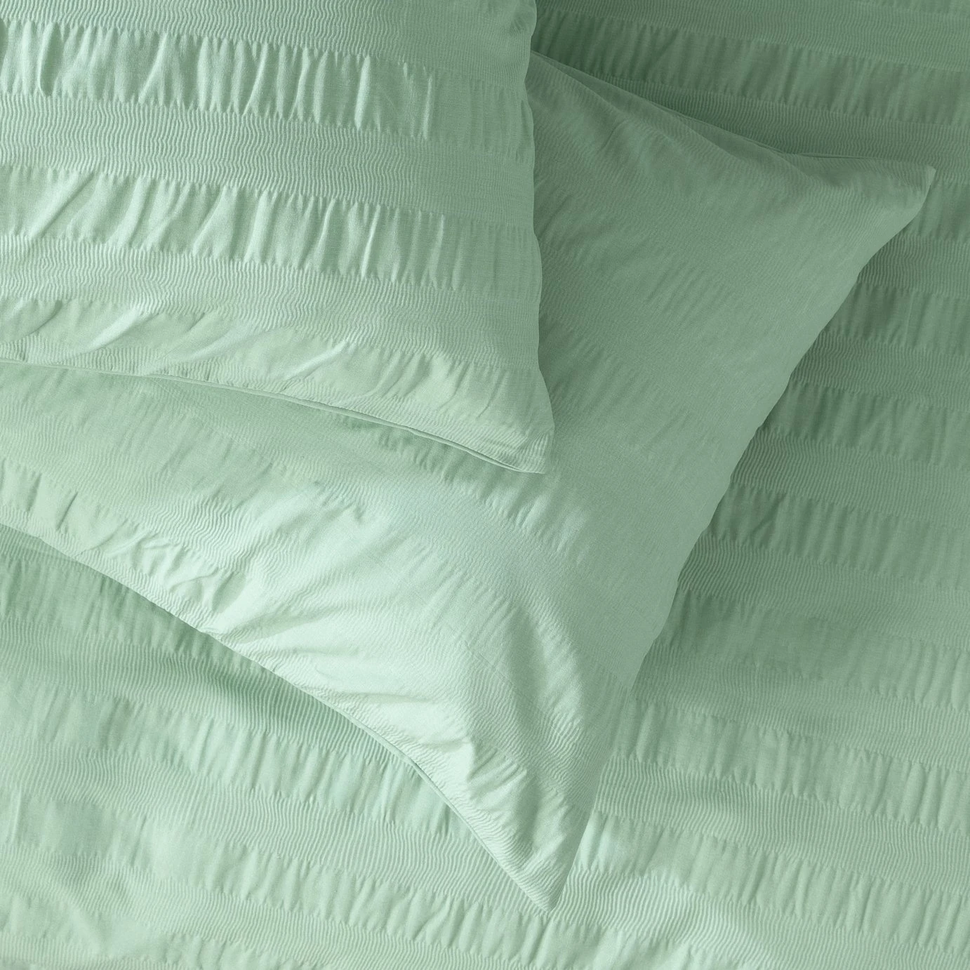 Habitat Reset Seersucker Sage Green Bedding Set - Single 4 Habitat Reset Seersucker Sage Green Bedding Set - Single - Image 4