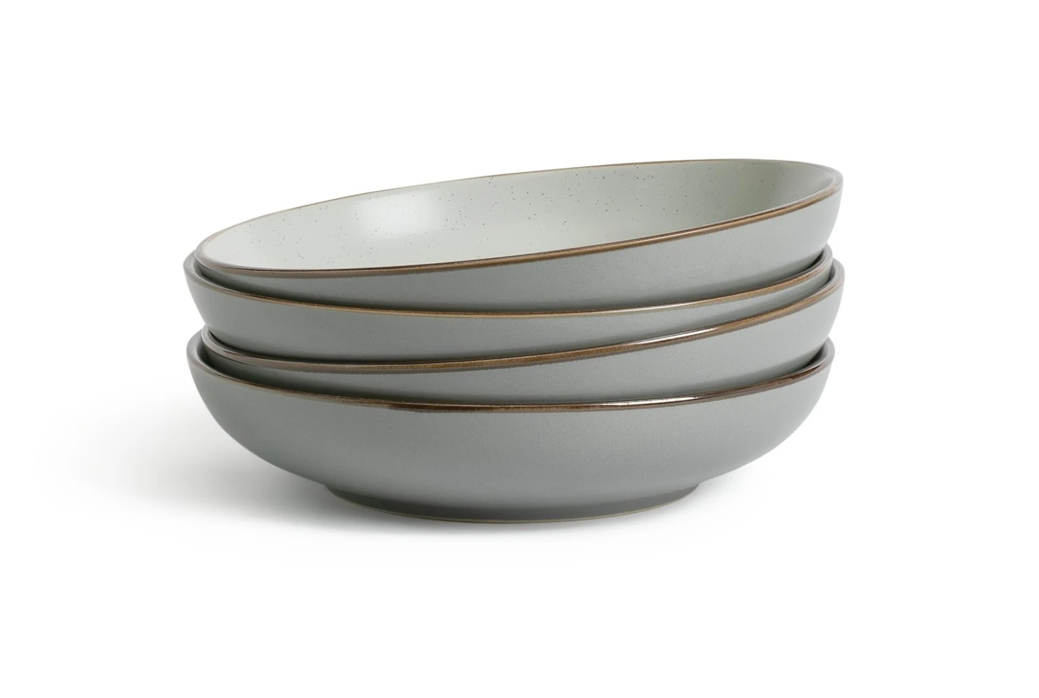 Habitat Speckle 4 Piece Stoneware Pasta Bowl - Grey 3 Habitat Speckle 4 Piece Stoneware Pasta Bowl - Grey - Image 3